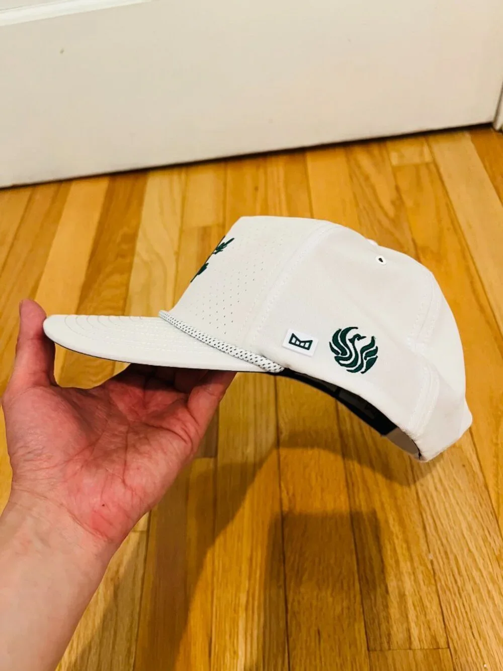 UNWORN Melin Coronado BACK OF THE CUP Hydro Golf Links Snapback Rope Hat White